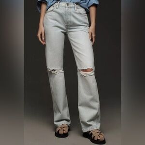 NEW! RE/DONE 90s High-Rise Loose Straight-Leg Jeans. Size 26.